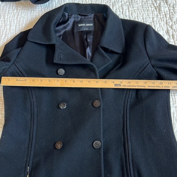 Georgio Armani Semi Cropped Women’s Jacket Double Breasted Button  Zippers Italy - Picture 6 of 16